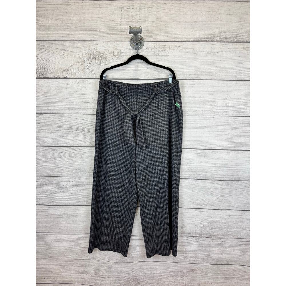 New York Clothing Company Plus Size Gray Houndstooth Knit Pants Size 2X